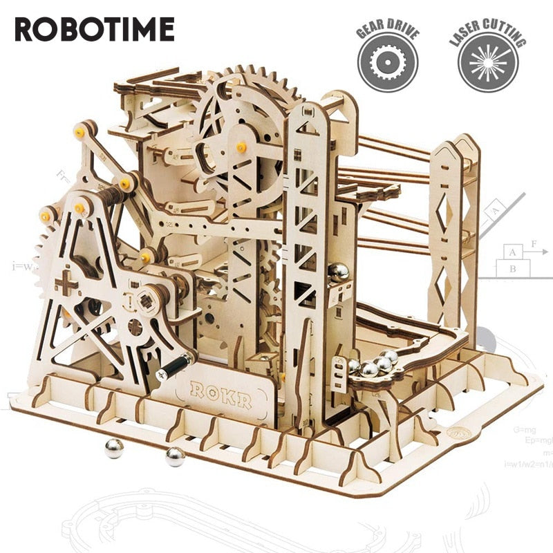 Robotime Rokr 4 Kinds Marble Run DIY Waterwheel