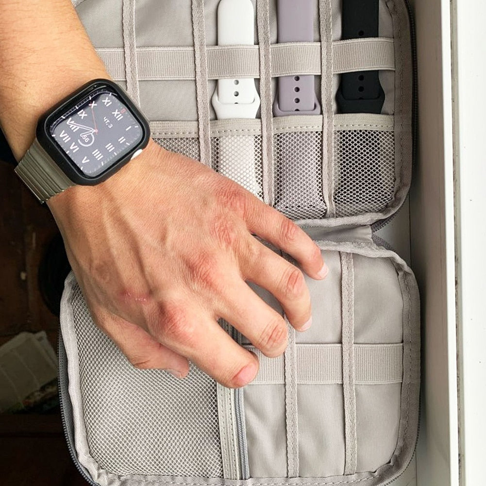 Watch Organizer Case Multifunction Portable Travel for Apple Watch Strap Band Storage Watchband Holder Case Pouch