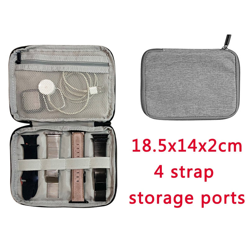 Watch Organizer Case Multifunction Portable Travel for Apple Watch Strap Band Storage Watchband Holder Case Pouch