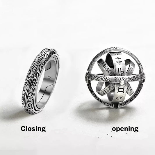 Astronomical Ball Ring Unisex Creative Complex Rotating Cosmic Finger Ring